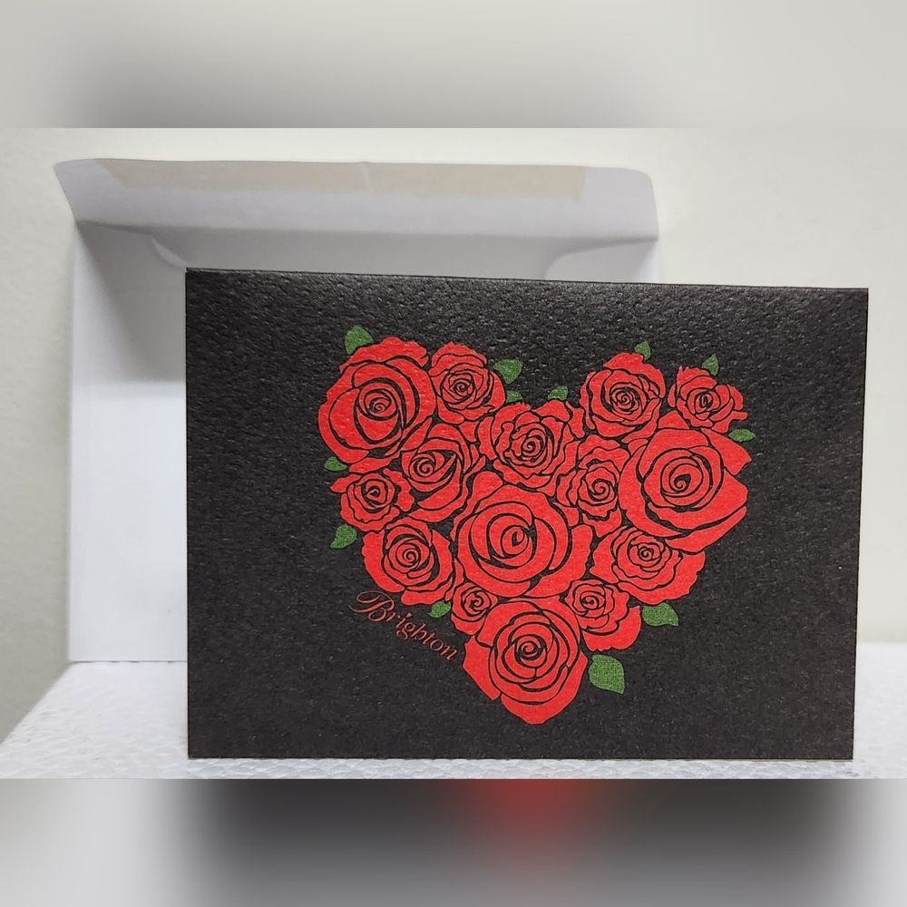 BRIGHTON Red Roses Heart Gift Card NWOT